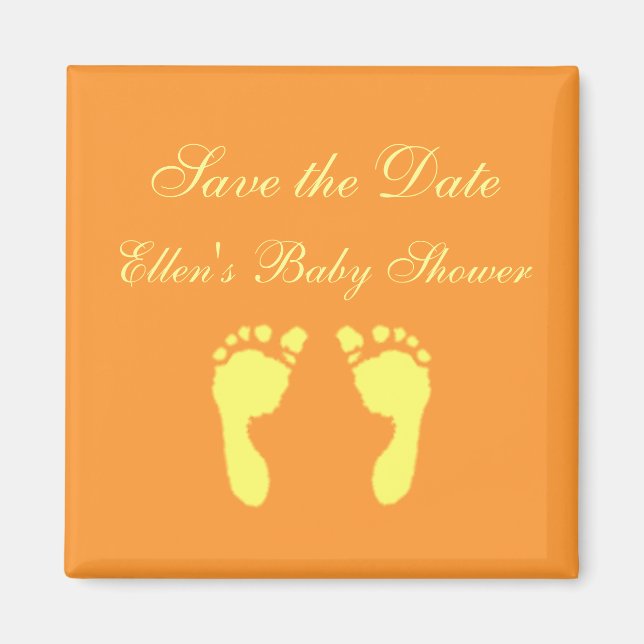 Imán Baby Footprints (Yellow) (Frente)