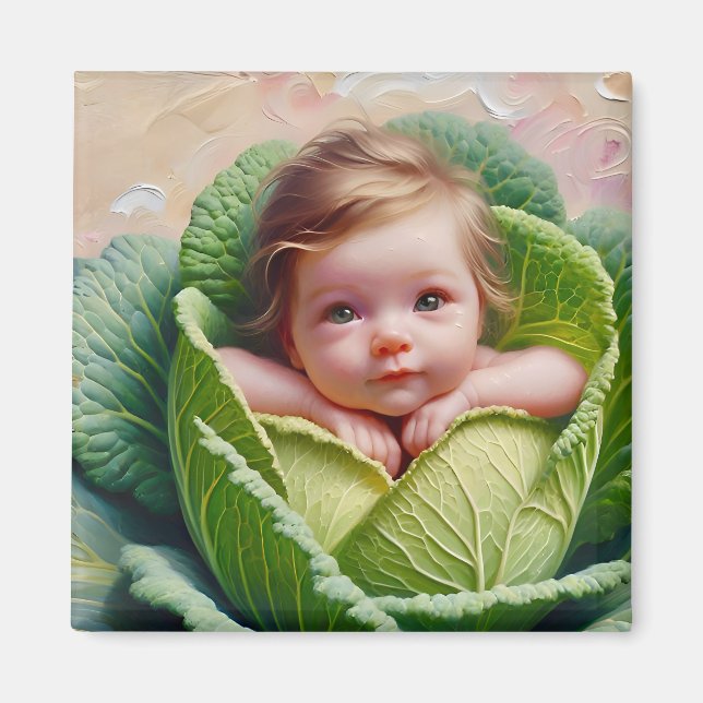 Imán BABY ~ In Cabbage Patch ~ Magnet (Frente)