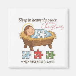 Imán Baby Jesus Jigsaw Puzzle Pattern Game Magnet