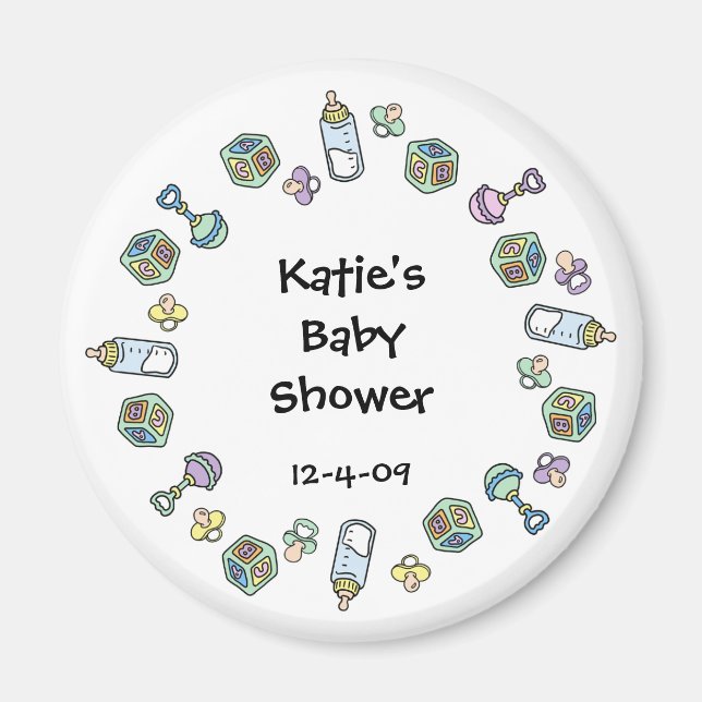 Imán Baby - Rattles, Pacificadores, Bloques y Bote (Frente)