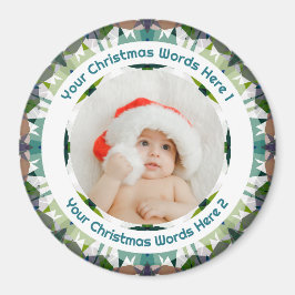 Imán Baby’s First Christmas Green Photo Gift Keepsake