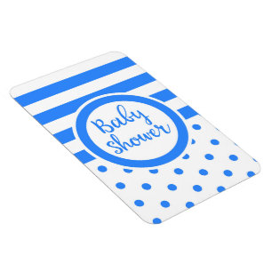 Imán Baby Shower azul vintage