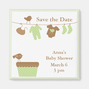 Imán Baby Shower de Green Clothesline