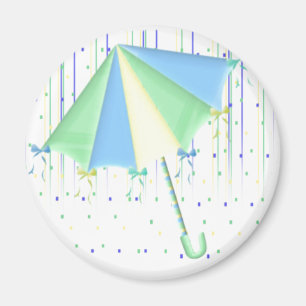 Imán Baby Shower de paraguas