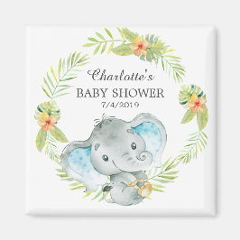 Imán Baby Shower Favnet de Elefante de la Selva