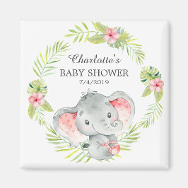 Imán Baby Shower Favnet de Elefante de la Selva