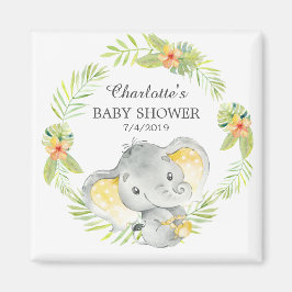Imán Baby Shower Favnet de Elefante de la Selva