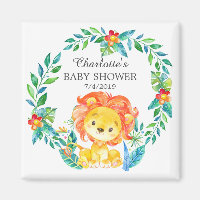 Imán Baby Shower Favorito de León de la Jungla