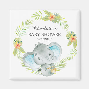 imán Baby Shower Favorito de los Elefantes de la 