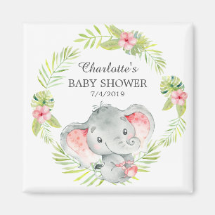 imán Baby Shower Favorito de los Elefantes de la S