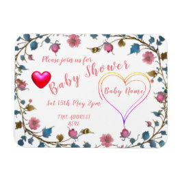 Imán Baby Shower Heart