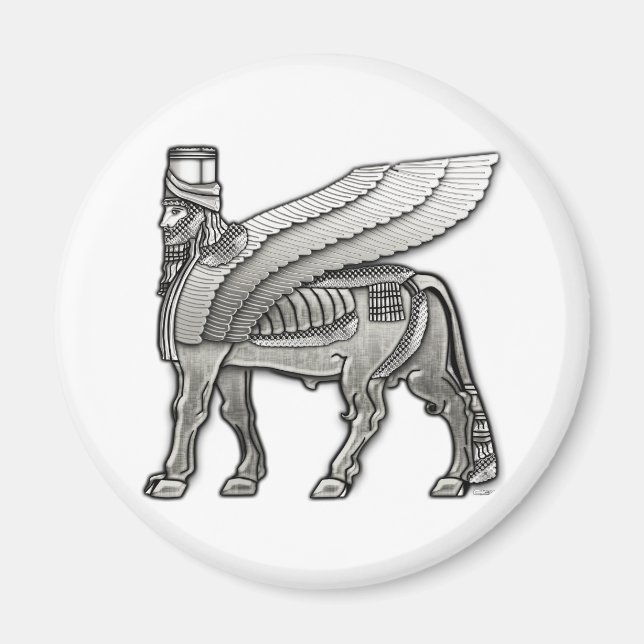 Imán Babylonian Winged Bull Lamassu (Frente)