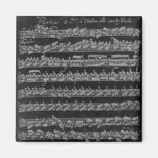 Imán Bach Partita White sobre negro