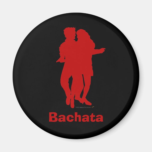 Imán Bachata Bachata Bailarines Silhouette Personalizad (Frente)