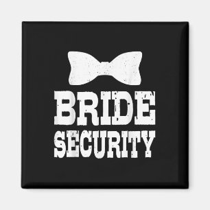 Imán Bachelorette Bride Security Funny Kids Boda Par