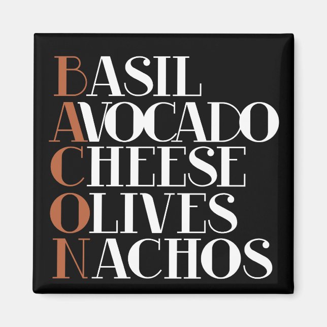 Imán Bacon Chef Gourmet (Frente)