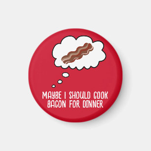 Imán Bacon Para La Cena Funny Refrigerador Magnet