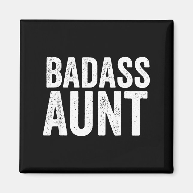 Imán Bad Aunt Gift Funny New Aunt Idea New Niece Nephew (Frente)