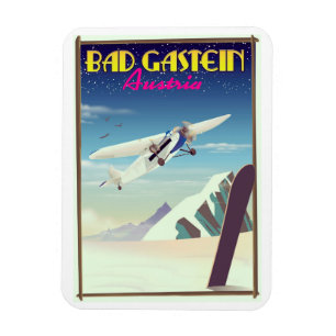 Imán Bad Gastein Austria Snowboarding poster