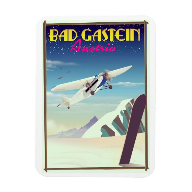 Imán Bad Gastein Austria Snowboarding poster (Vertical)