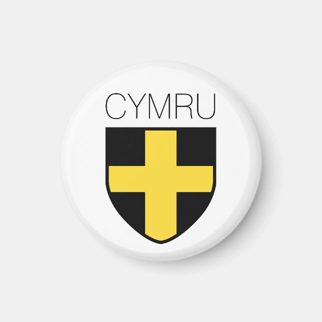 Imán Badge de San David (Gales/ Cymru) (Frente)