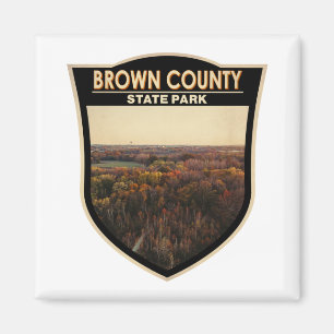 Imán Badge Indiana del Parque Estatal del Condado de Br