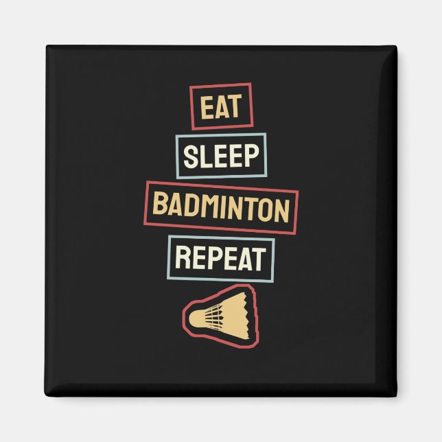 Imán Bádminton - Come Dormir Bádminton Repetir (Frente)
