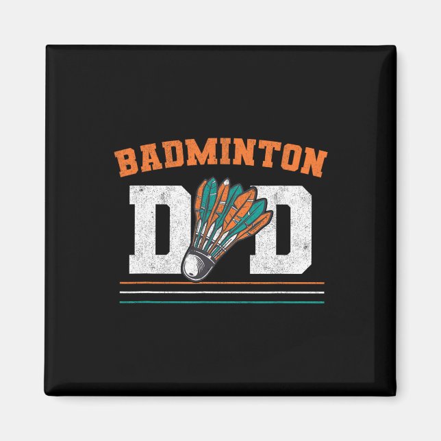 Imán Badminton Dad Shuttle Padre Men Badminton (Frente)