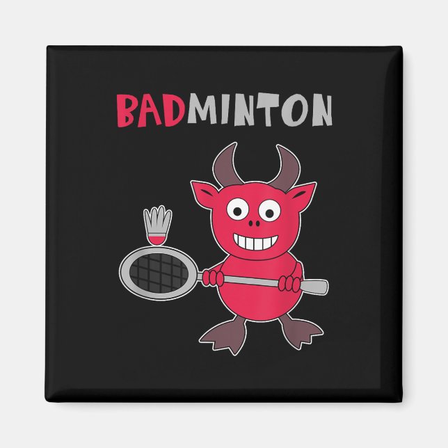 Imán Badminton Devil Badminton Player Shuttle Sm (Frente)