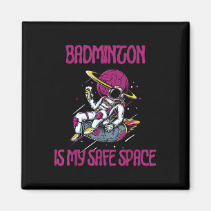 Imán Badminton es mi espacio seguro, Astronauta Racket 