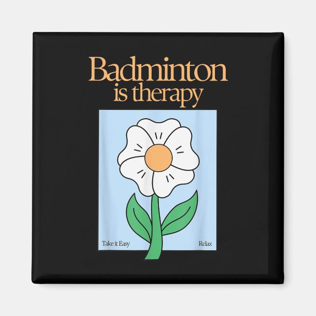 Imán Badminton es Terapia Racket Stress Relief Mi (Frente)