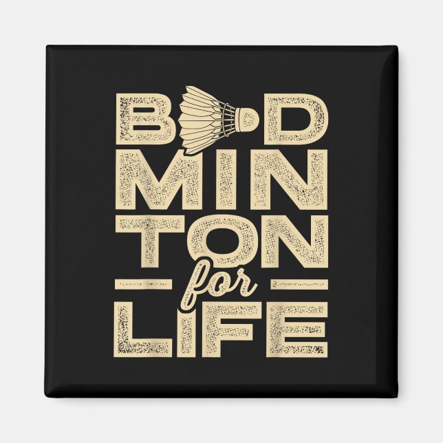 Imán Badminton For Life Badminton Player Shuttle Cross (Frente)