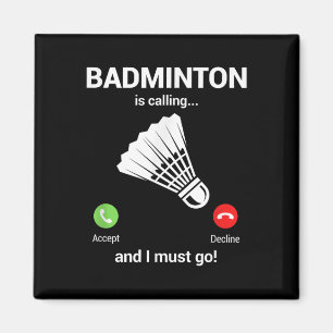 Imán Bádminton llama a amante del bádminton divertido b