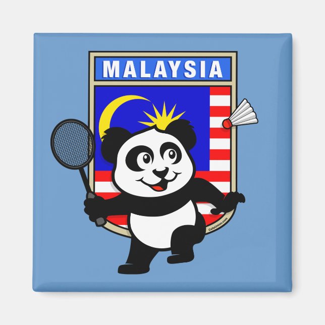 Imán Badminton Malaysia Panda (Frente)