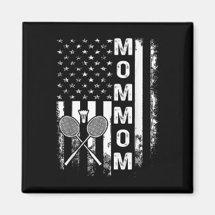 Imán Badminton Mommom Bandera Americana Vintage Navidad
