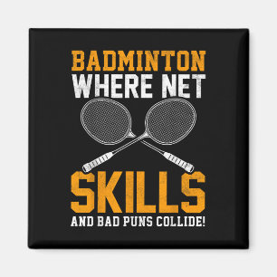 Imán Badminton Net Skills Bad Punks Collide Badminton P