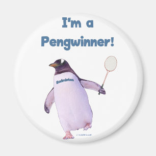 Imán Badminton Penguin