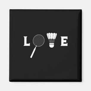 Imán Badminton Player Racket Shuttle Funny Badmi