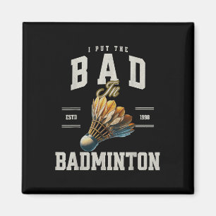 Imán Bádminton Pongo lo Malo en el Volante de Bádminton