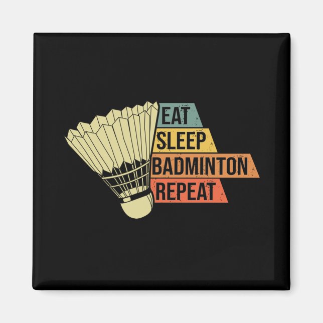 Imán Badminton Retro Vintage (Frente)