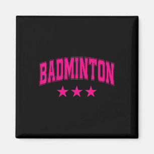Imán Badminton Todas Las Estrellas Rosadas Clic Retro V