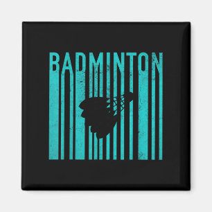Imán Bádminton Vintage - Jugador de Bádminton Retro - B