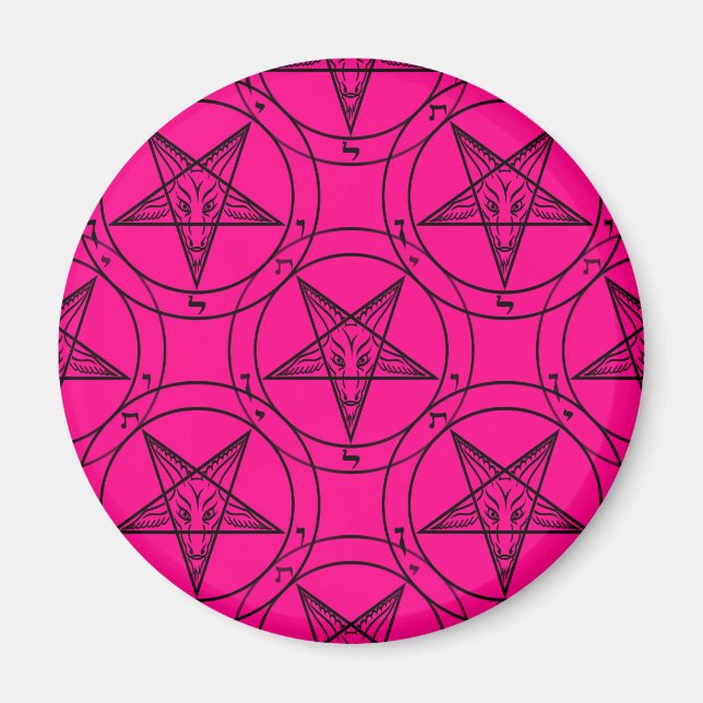 Imán bafometa rosa (Frente)