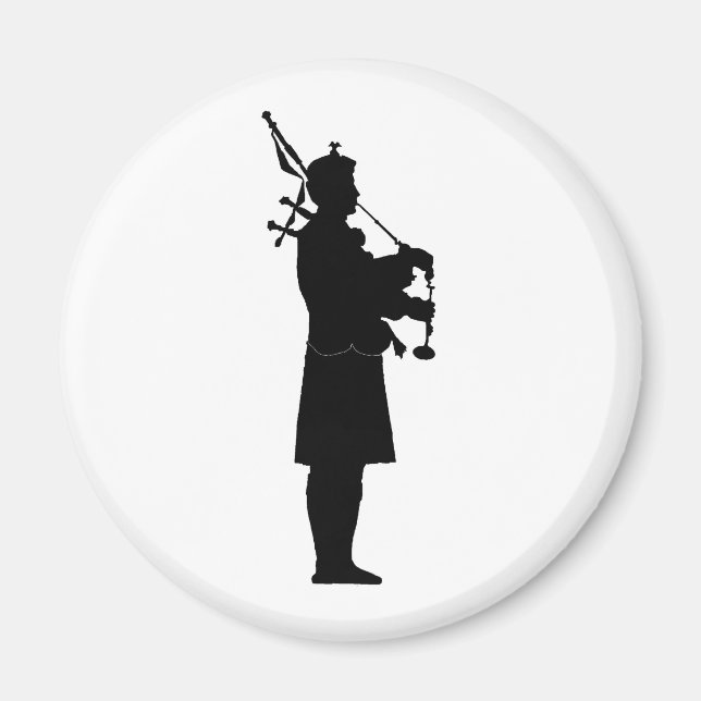 Imán Bagpiper Silhouette (Frente)