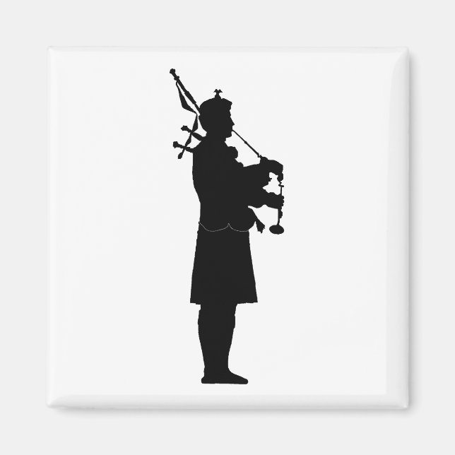 Imán Bagpiper Silhouette (Frente)