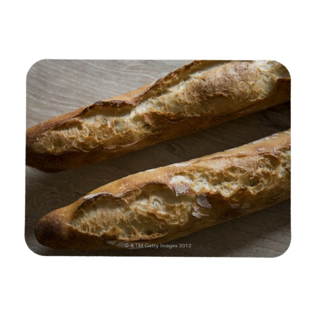 Imán Baguettes francesas, pan francés, cierre (Horizontal)