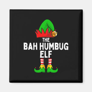 Imán Bah Humbug Elf Matching Family Navidades