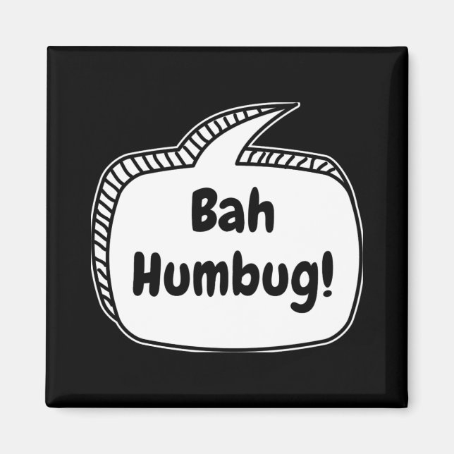Imán Bah Humbug Speech Bubble T Shirt  (Frente)
