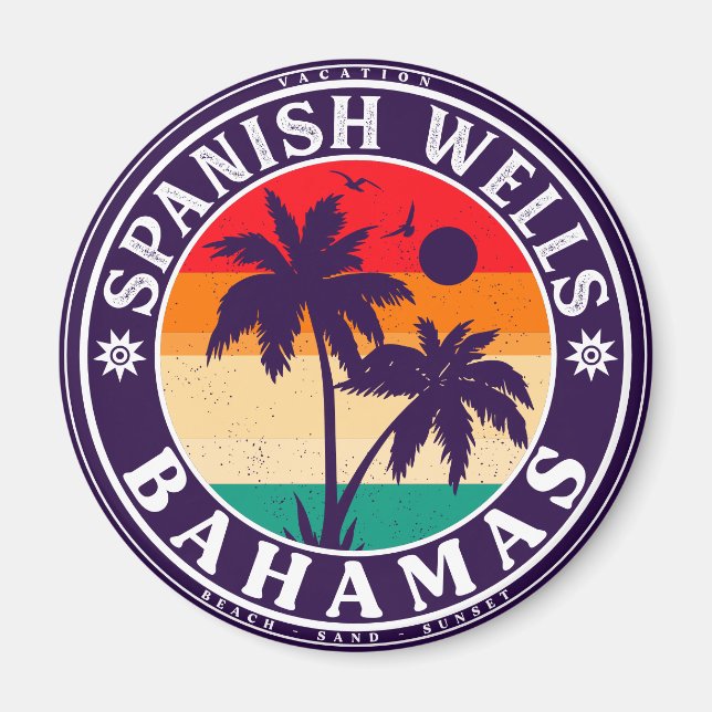 Imán Bahamas, isla de Wells en España, recuerdos de los (Frente)