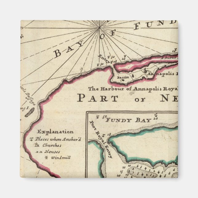 Imán Bahía de Fundy y puerto de Annapolis Royal (Frente)